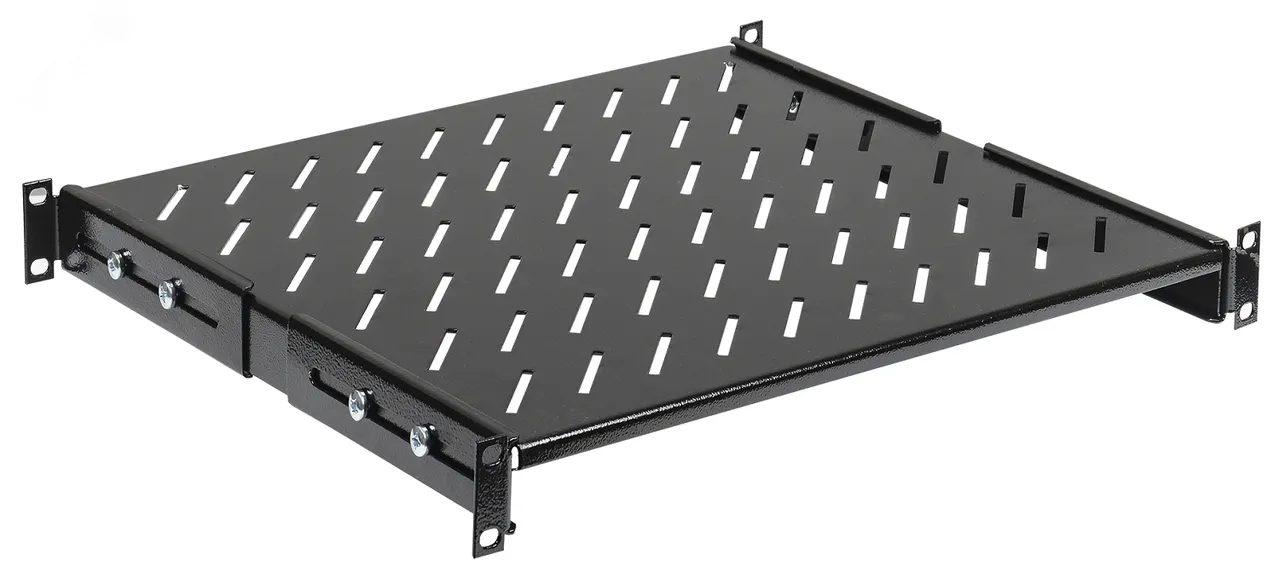 Полка стационарная L=600мм черная FS05-600PI-R