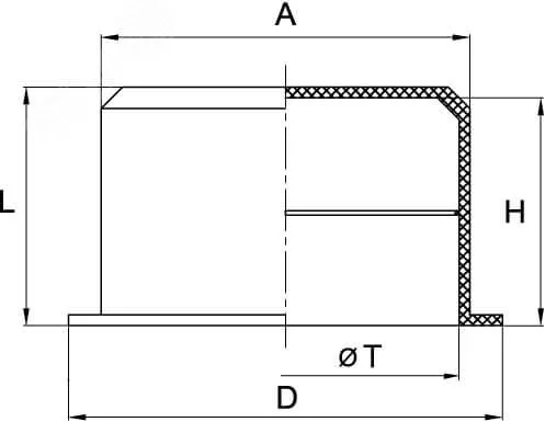 Заглушка для труб, IP40, д.25мм 50925