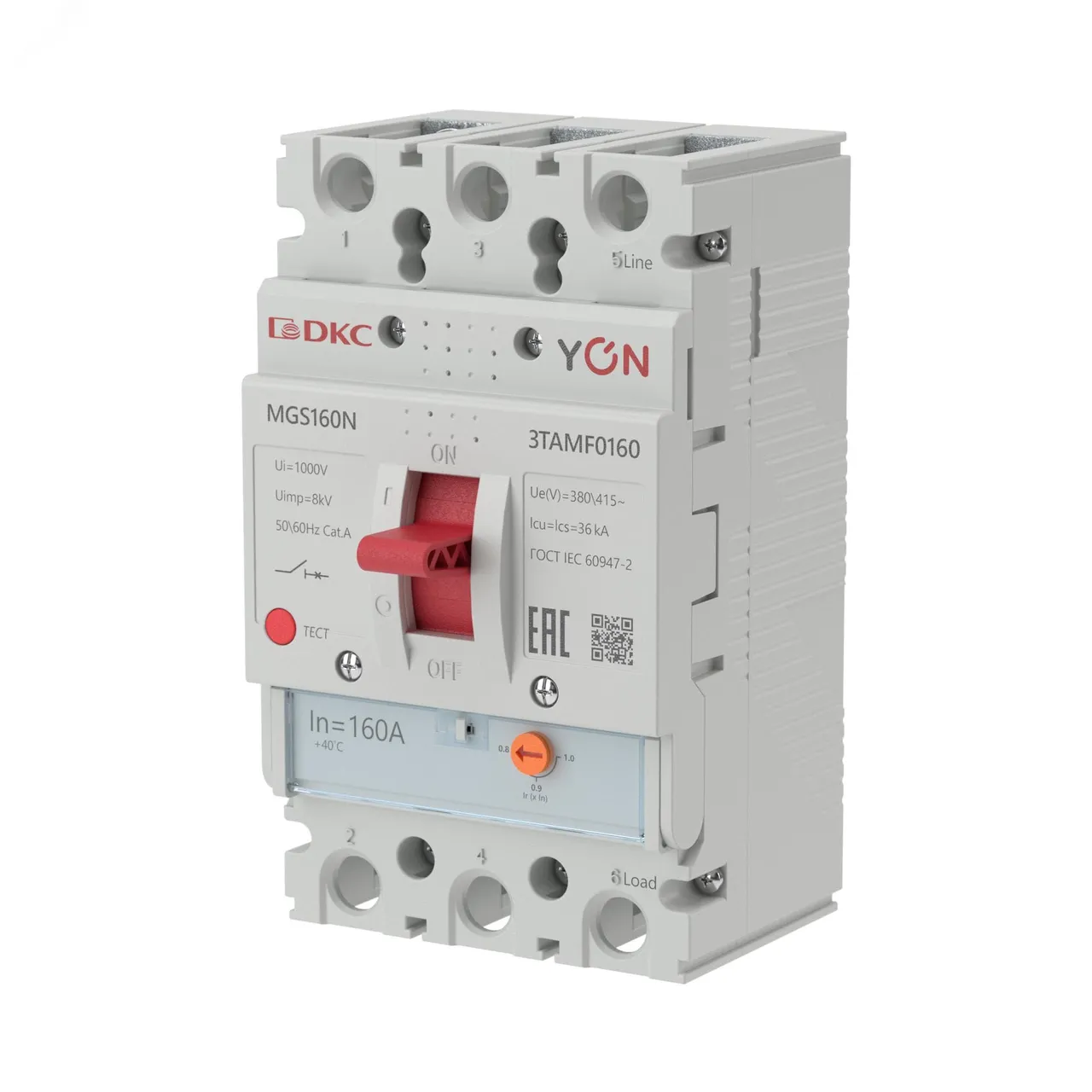 Авт. выкл. YON MGS160 3P 128-160A 36kA