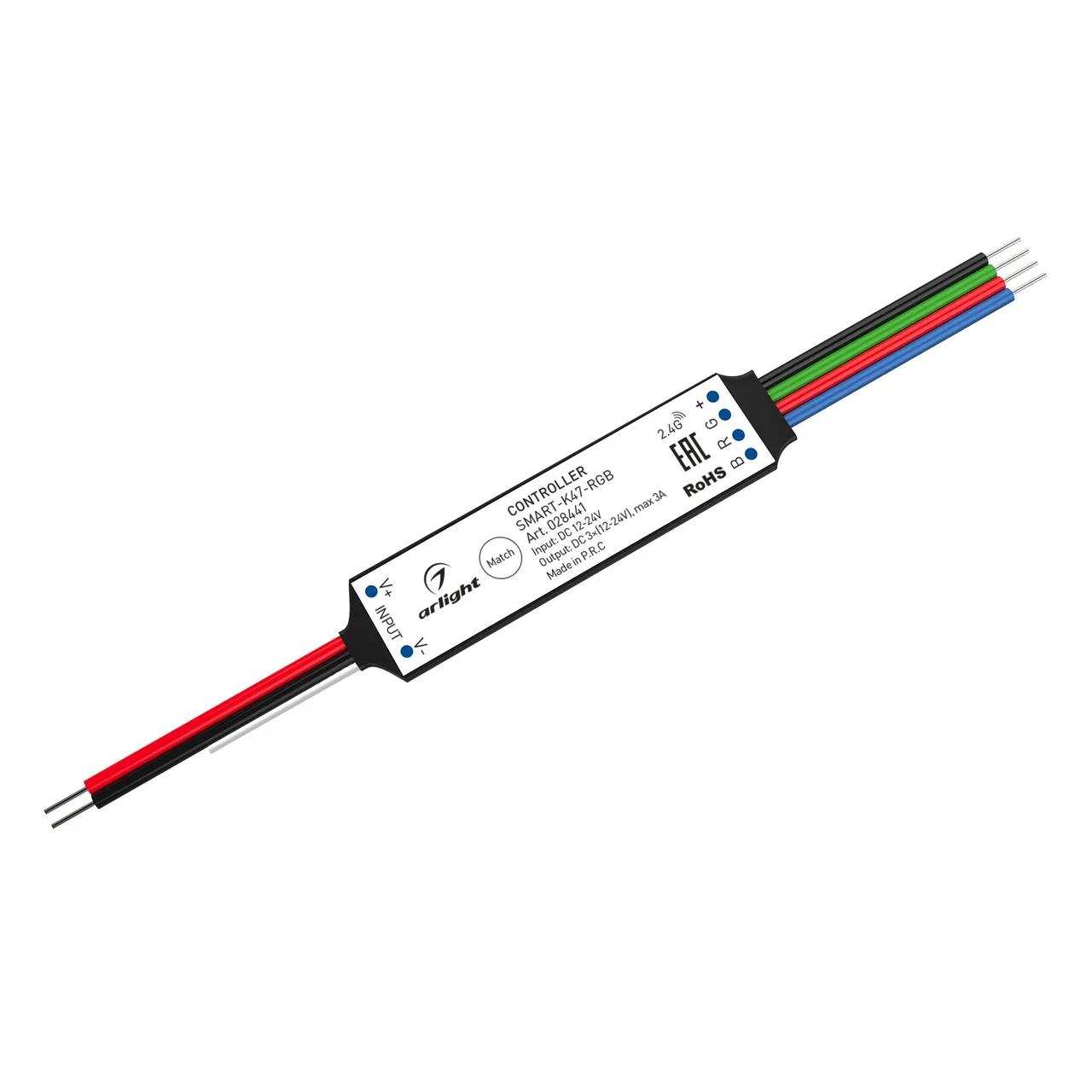 Контроллер SMART-K47-RGB (12-24V, 3x1A, 2.4G) 028441