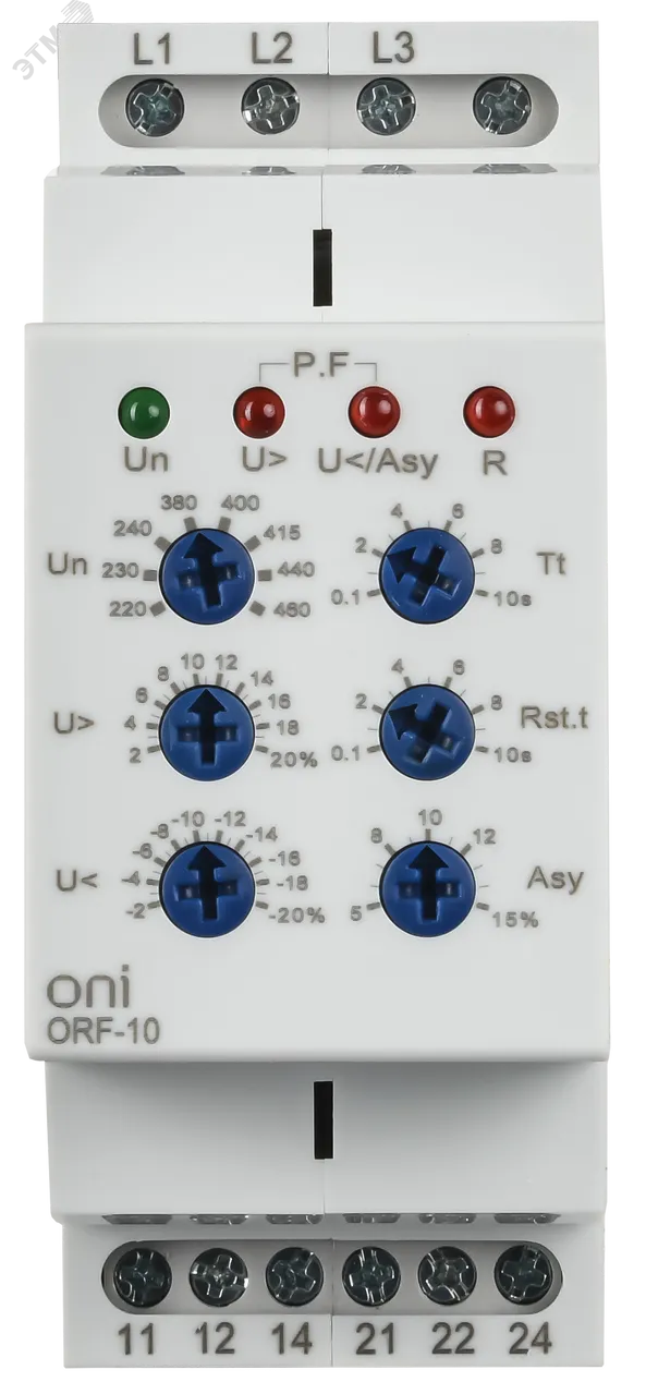Реле фаз ORF-10 3ф. 2 конт. 220-460В AC ORF-10-220-460VAC