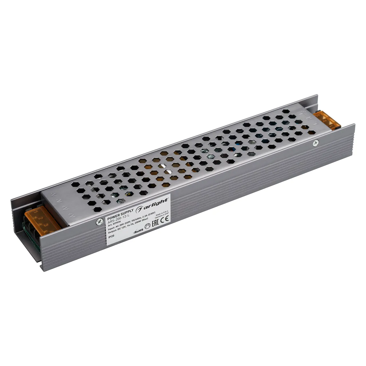 Блок питания ARS-200-12-L (12V, 16.7A, 200W) 029534
