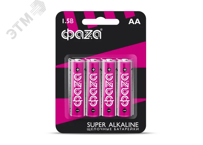Элемент питания LR 6 (AA) Super Alkaline блистер, 4 шт. 5000285