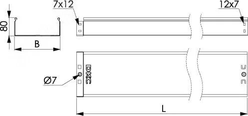 Лоток 80х80 L2000 35051