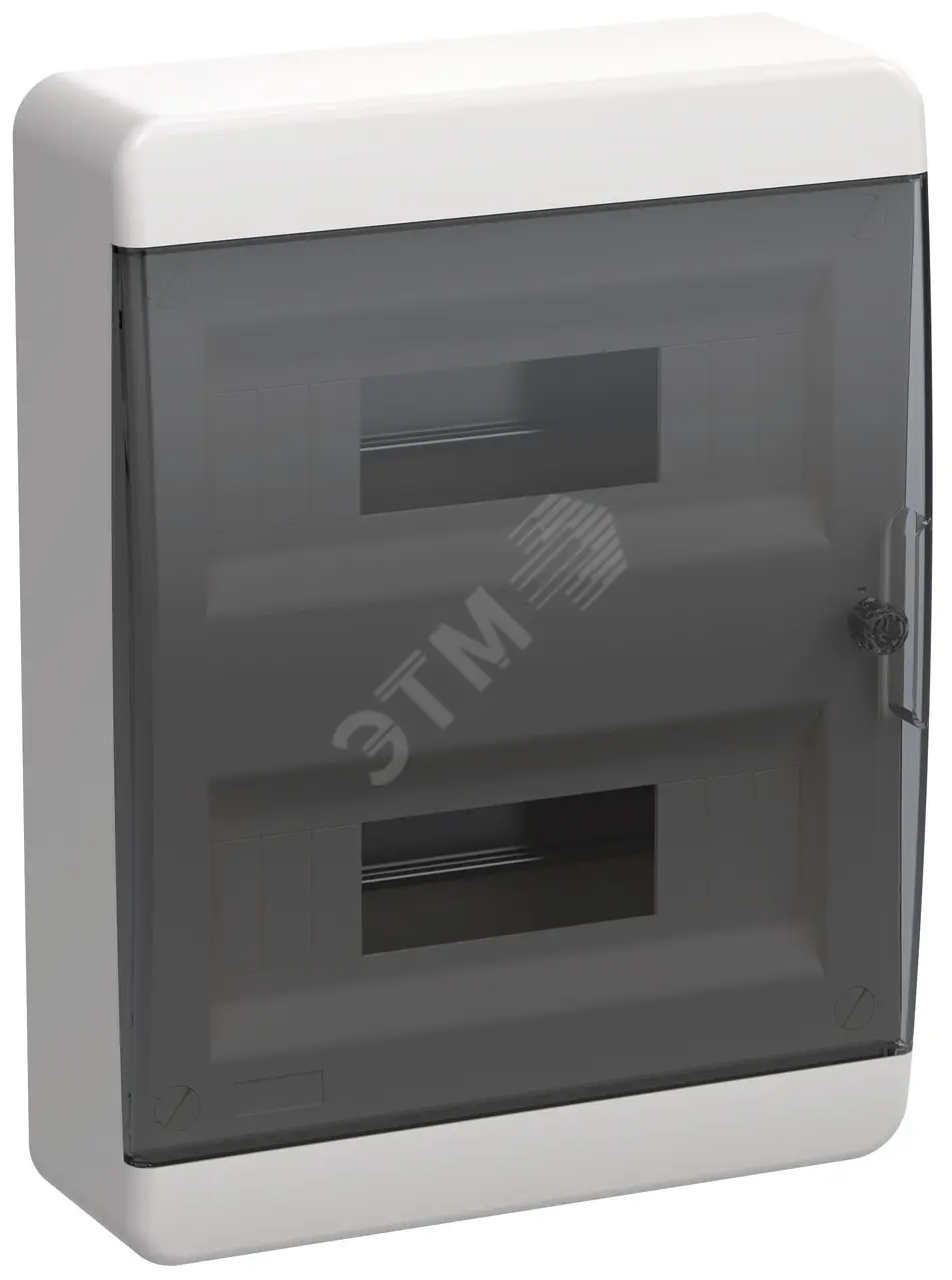 Корпус пластиковый ЩРН-П-24 IP41 черн. прозр. дверь TEKFOR TF5-KP12-N-24-41-K01-K03