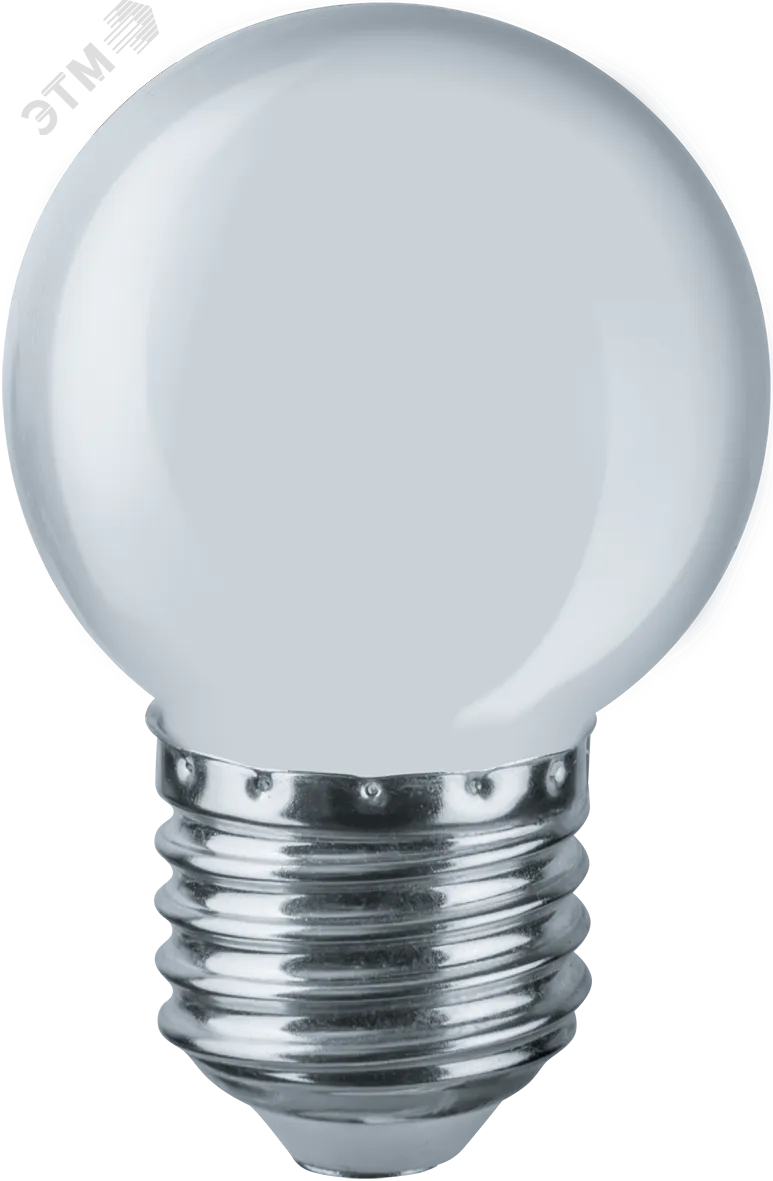 Лампа светодиодная LED 1вт Е27 белый шар 20197