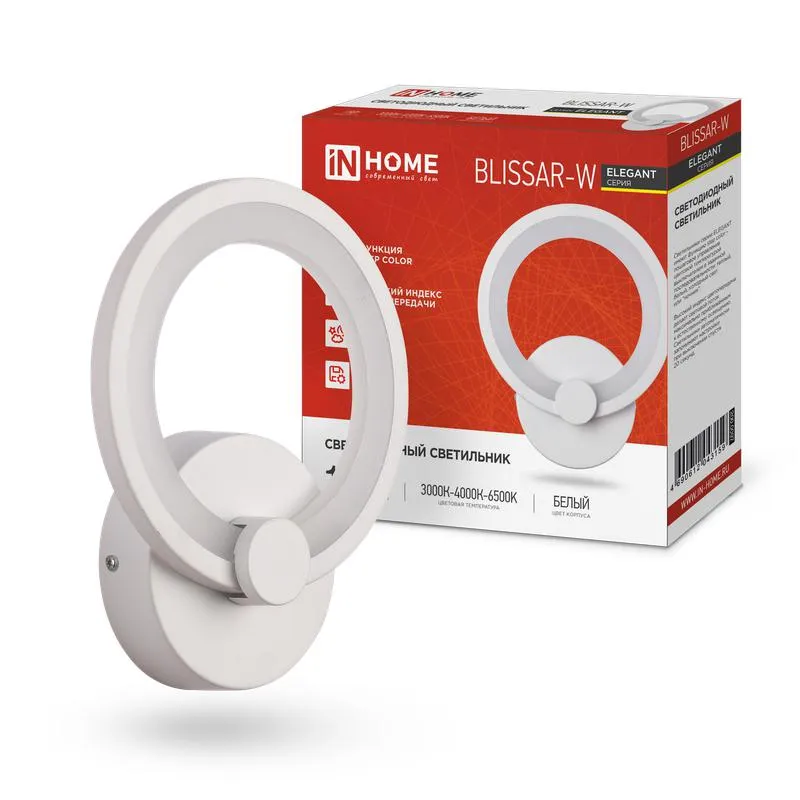 Светильник светодиодный ELEGANT BLISSAR-W 15Вт 230В 3000-6500К 1050лм STEP COLOR бел. 4690612043159