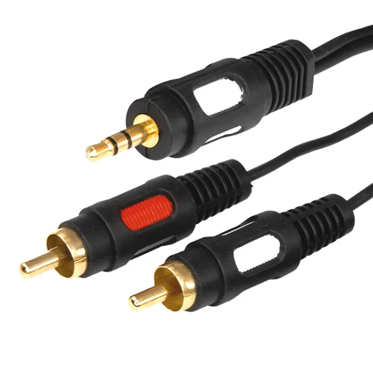 Шнур Стерео 3,5мм - 2 RCA, 3м (GOLD) 17-4234