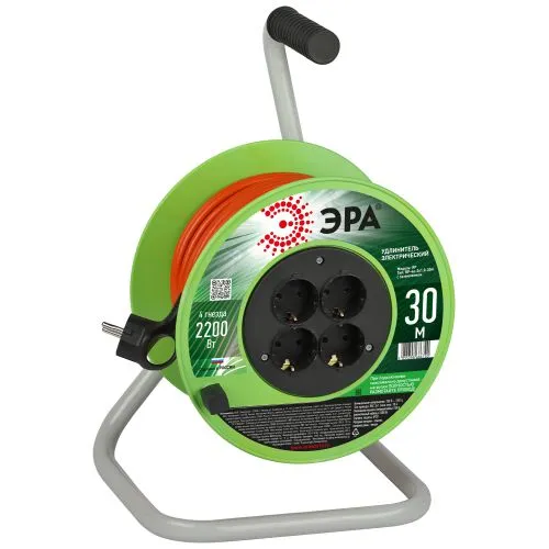 Удлинитель на катушке 4х30м с заземл. RP-4e-3х1.0-30m ПВС 3х1 Б0056099
