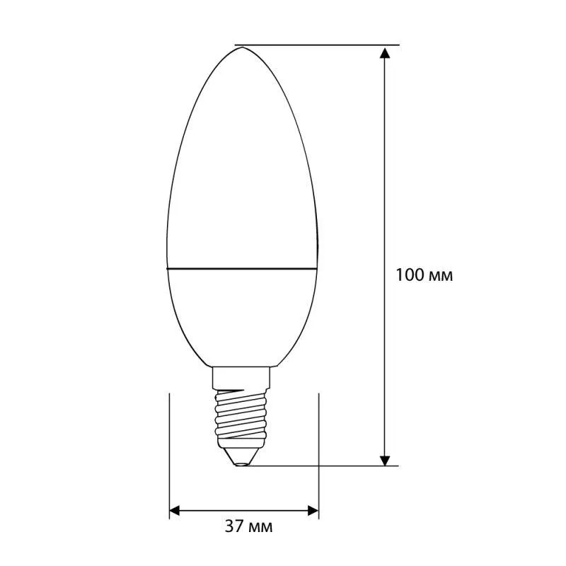 Лампа светодиодная LED8-C35/830/E14 8Вт свеча 3000К тепл. бел. E14 720лм 170-265В 12385