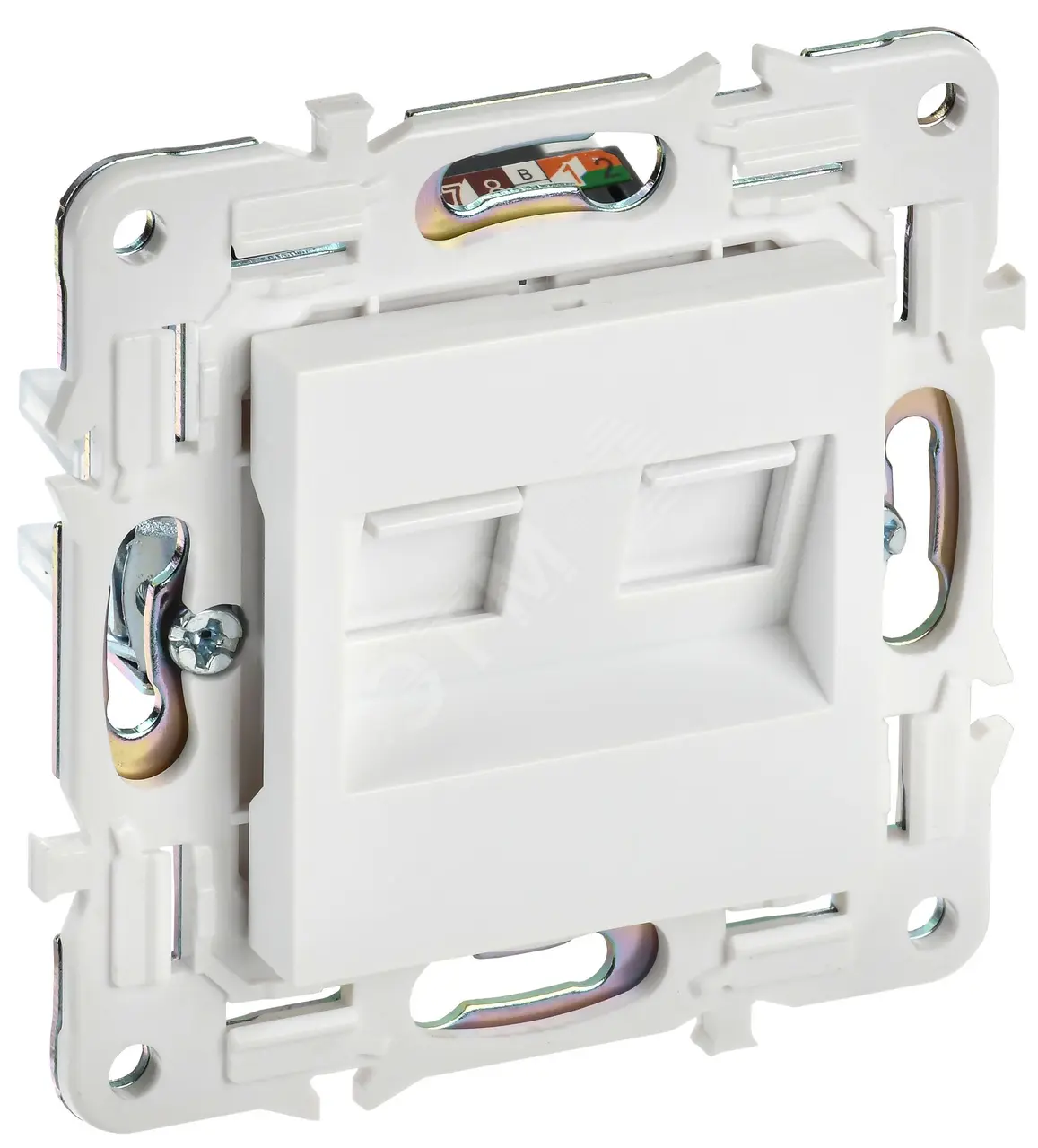 SKANDY Розетка компьютерная двойная RJ45 кат.6 SK-K04W арктический белый IEK SK-K20-2-K01