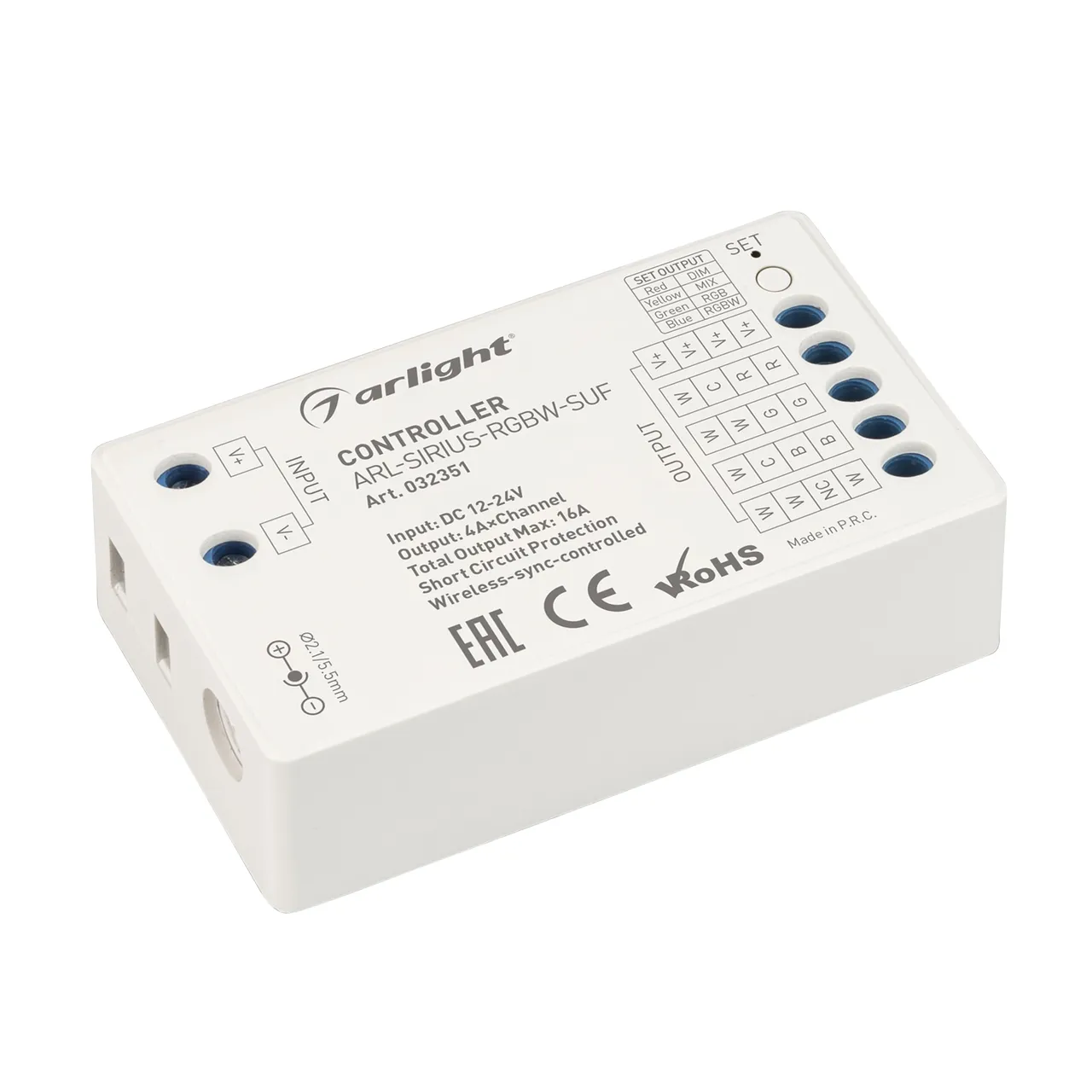 Контроллер ARL-SIRIUS-RGBW-SUF (12-24V, 4x4A, 2.4G) 032351