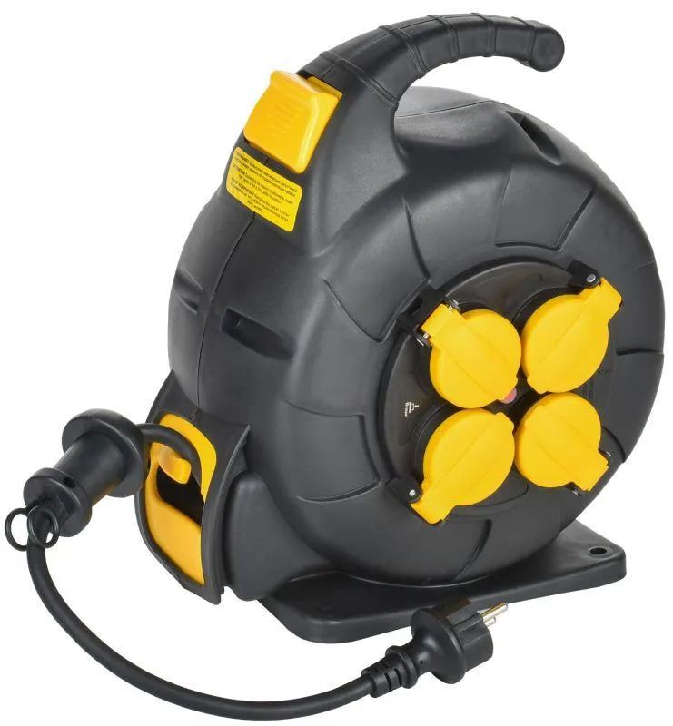 Удлинитель на катушке TWIST 4х10м с заземл. с крышк. автосмотка 16А IP44 КГ 3х1.5кв.мм УК10 2P+PE/10м 4 TW-KP27-16-04-10-44