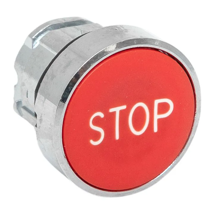 Исполнительный механизм кнопки "STOP" XB4 красный плоский возвратный без фиксации IP65 EKF XB4BA-4158C-65