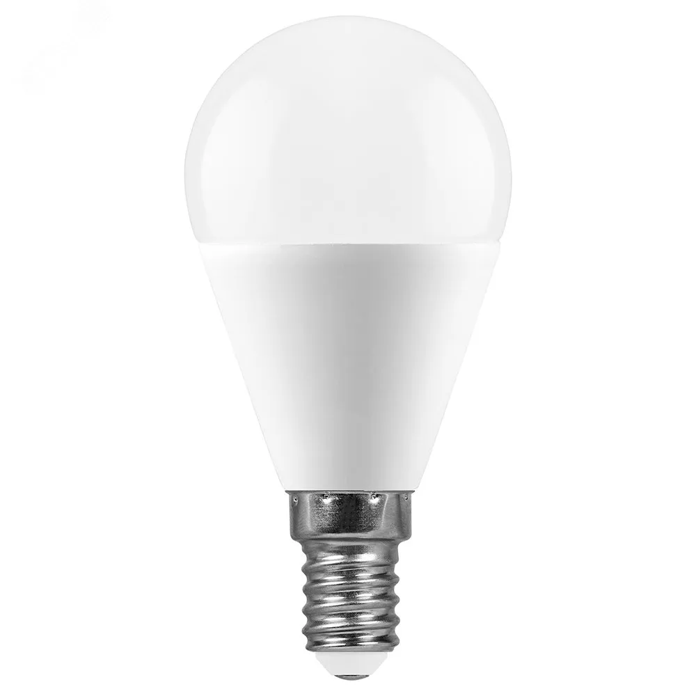 Лампа светодиодная LED 15вт Е14 белый матовый шар 55210