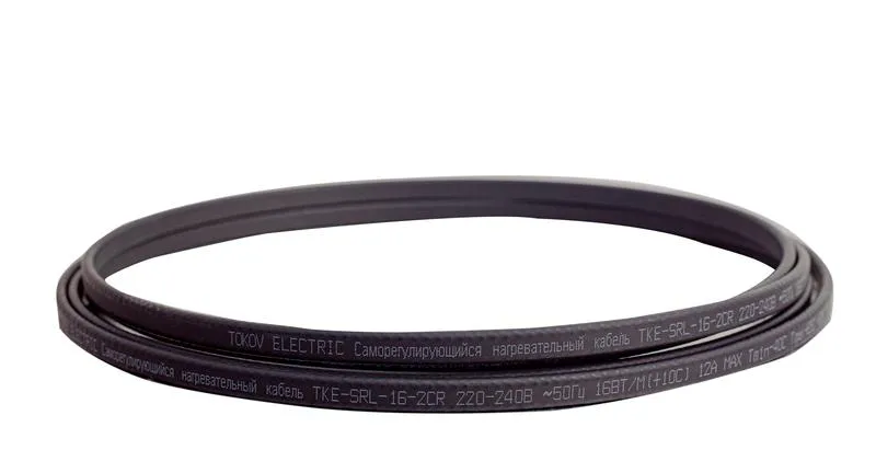 Кабель нагревательный саморег. 16Вт/м с экраном 16 AWG термопласт TKE-SRL-16-2CR