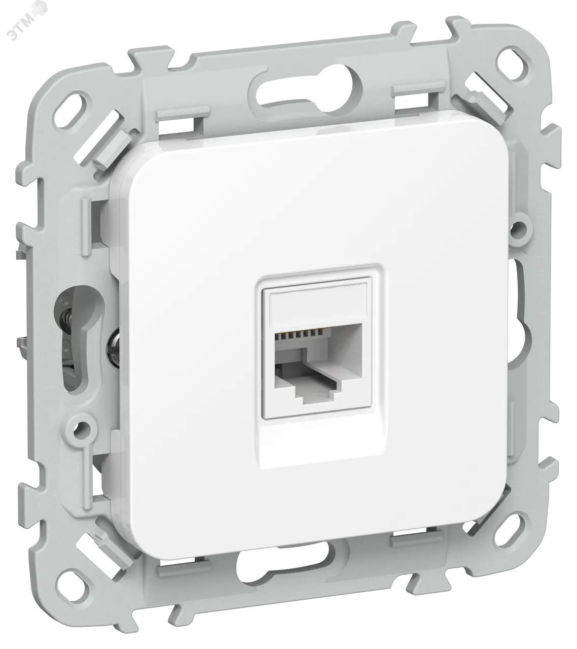 FLITE Розетка компьютерная RJ45 категория 5Е UTP РК5е-1-0-ФлБ белый IEK FI-K12-1-K01