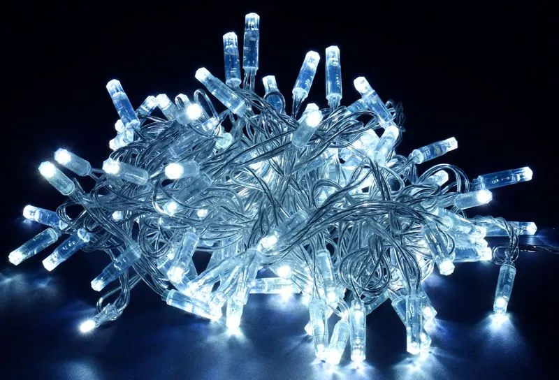 Гирлянда "Нить" 20м 200LED бел. IP44 провод прозр. 230В с контроллером 8 режимов LGDU111-2-200-20-T-S-44