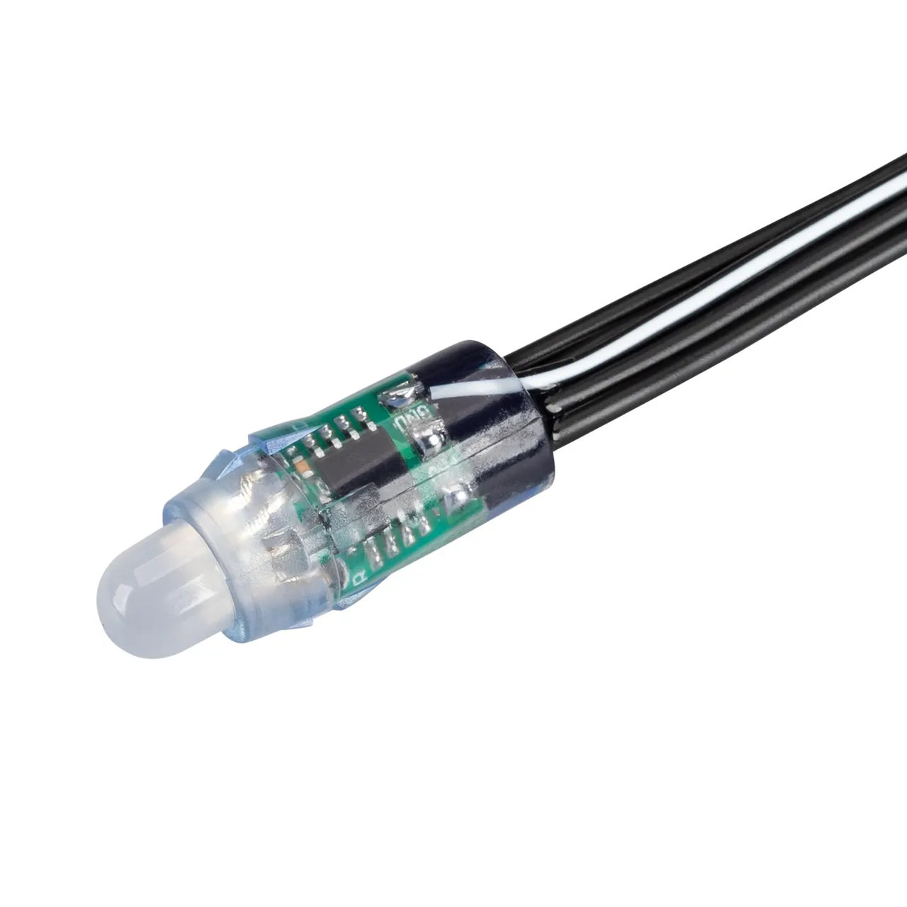 Герметичный управляемый модуль SPI-UVR-D12 5V RGB-BPT (0.3W, IP67, 90 deg) 039172