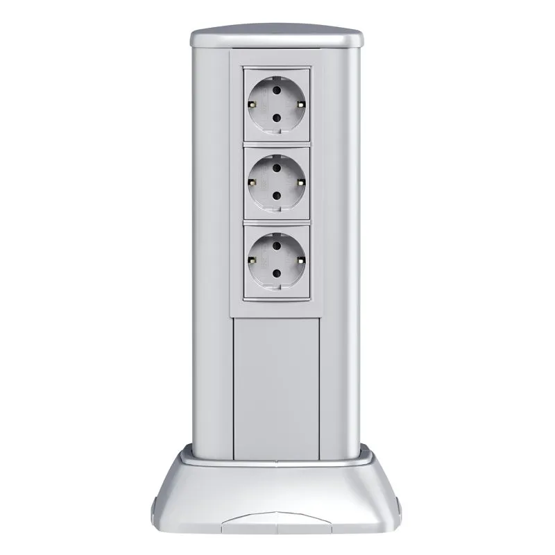 Розетка 1-м 2мод. Viva 16А IP20 2P+E с заземл. защ. шторки сер. 45025