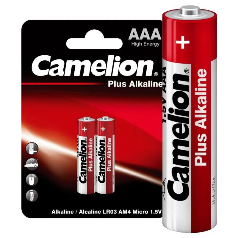 Элемент питания алкалиновый AAA/LR03 1.5В Plus Alkaline LR03-BP2 BL-2 (блист.2шт) 1651