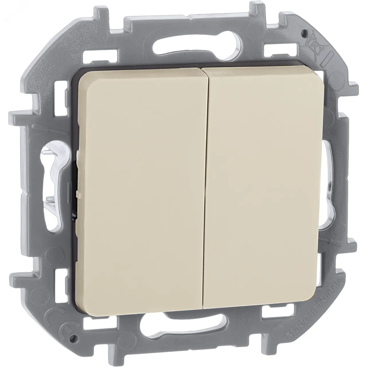 Выключатель 2-кл. Inspiria 10А IP20 250В 10AX механизм сл. кость Leg 673621