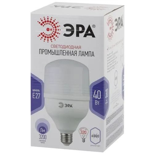 Лампа светодиодная высокомощная STD LED POWER T120-40W-6500-E27 40Вт T120 колокол 6500К холод. бел. E27 3200лм Б0027006