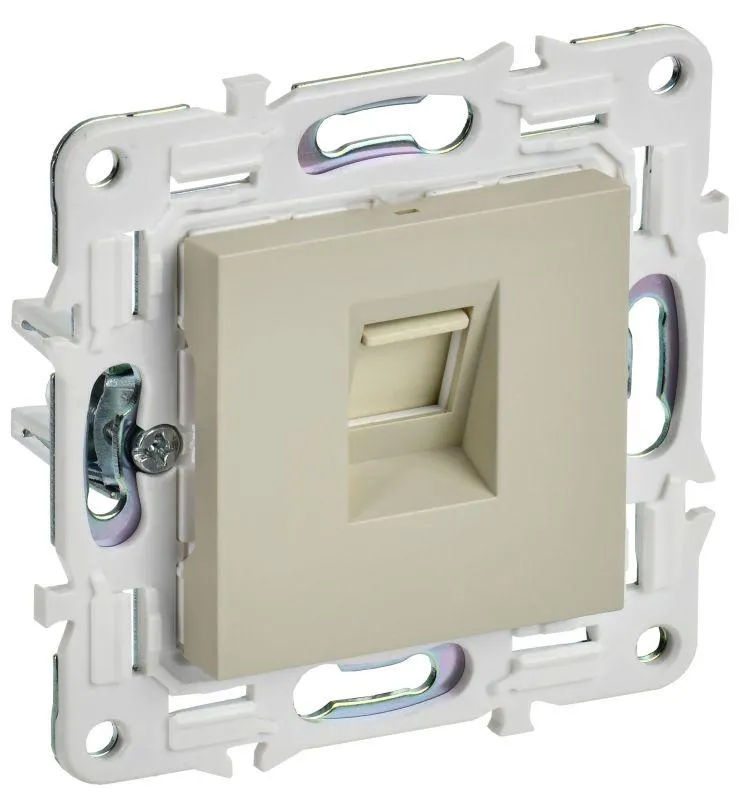 SKANDY Розетка компьютерная RJ45 кат.5E SK-K01B бежевый IEK SK-K10-1-K10