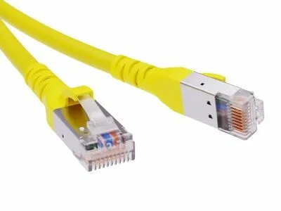 Патч-корд экранированный CAT6A S/FTP 4х2, LSZH, желтый, 1.5м RN6ASF4515YL