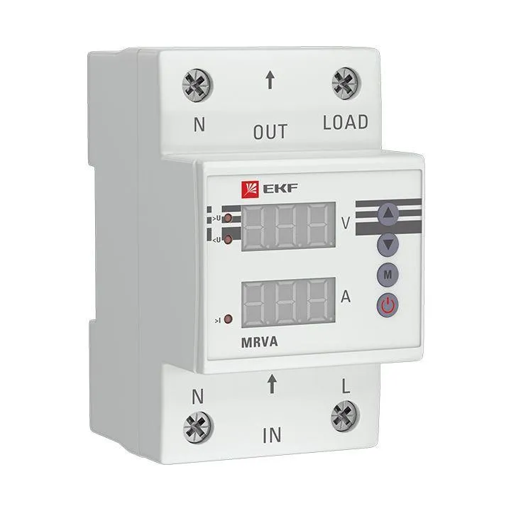 Реле напряжения и тока с дисплеем MRVA 63А PROxima MRVA-63A