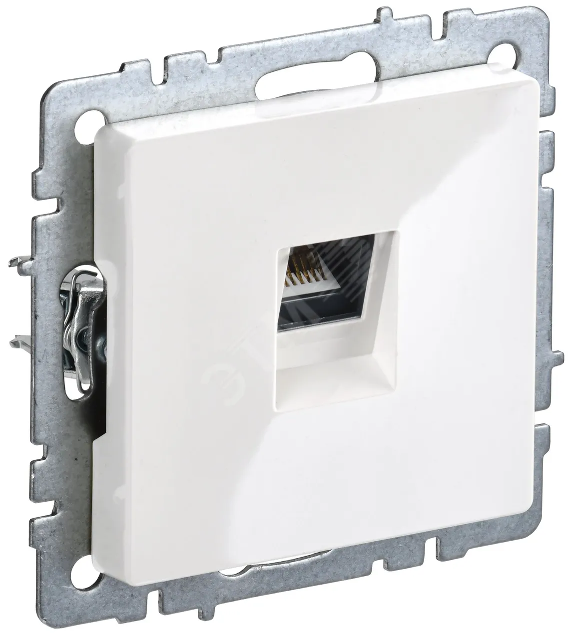 Розетка компьютерная СП RJ45 кат.5E BRITE РК10-БрБ бел. BR-K10-1-K01