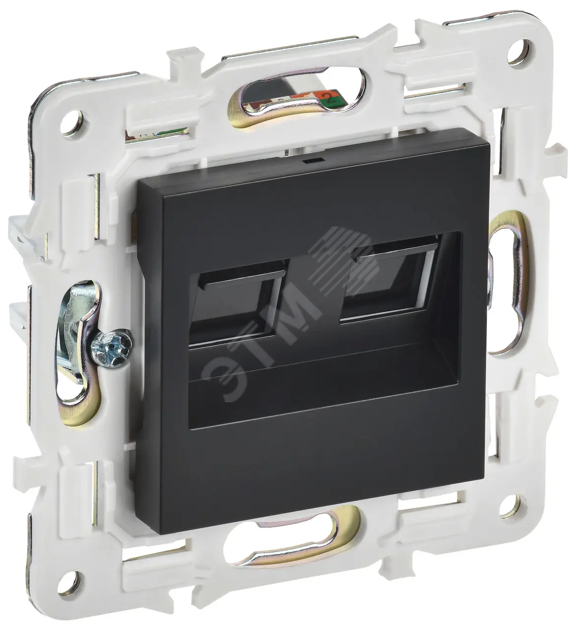 SKANDY Розетка компьютерная двойная RJ45 кат.5E SK-K03Bl черный IEK SK-K20-1-K02