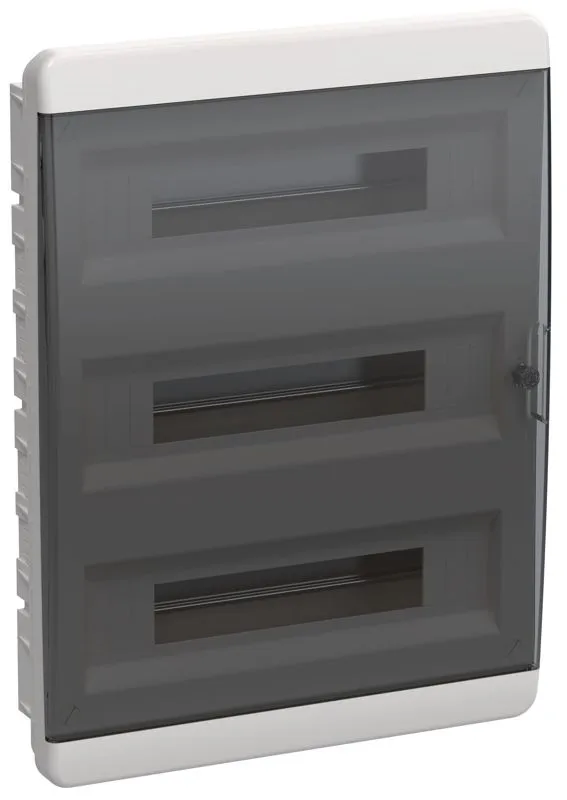 Корпус пластиковый ЩРВ-П-54 IP41 черн. прозр. дверь TEKFOR TF5-KP12-V-54-41-K01-K03