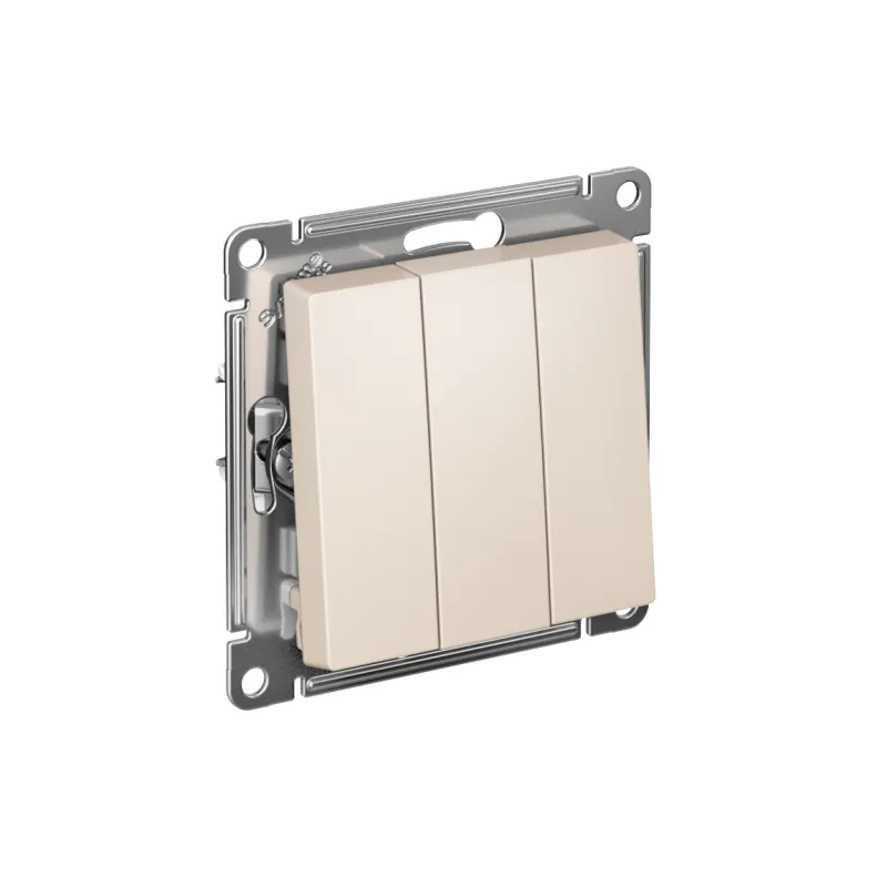 Выключатель 3-кл. СП AtlasDesign 10А IP20 (сх. 1+1+1) 10AX механизм беж. SE ATN000231