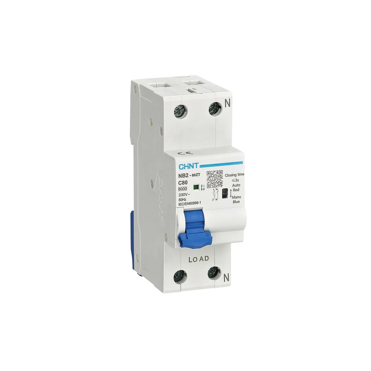 Авт. выкл. NB2-80ZT 1P+N 32А 6кА хар-ка C (R) 448255