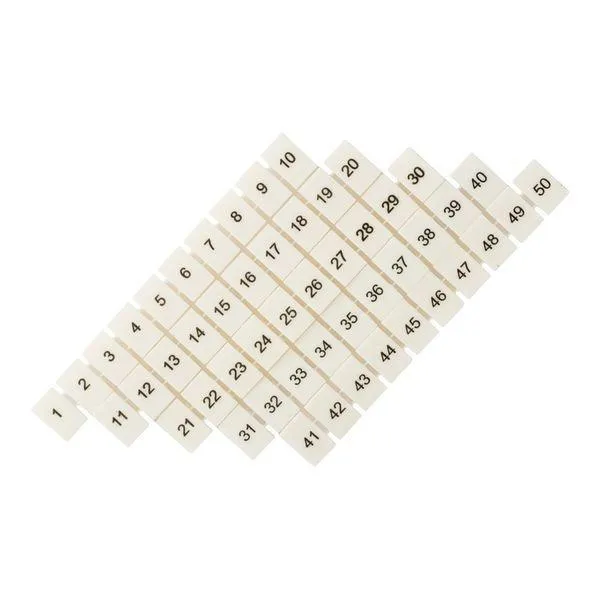 Маркеры для JXB-ST 2.5 с нумерацией 1-50 (уп.100шт) PROxima zb-st-2.5-1-50