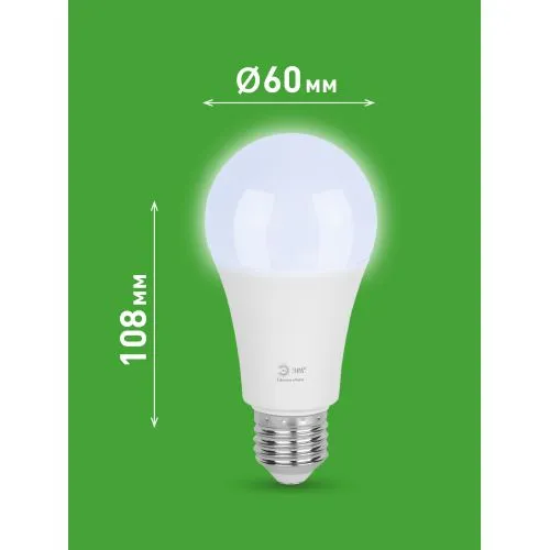 Лампа светодиодная LED 25 Вт 2500Лм 6500К груша холодный E27 220-240В LED A60-25W-865-E27 Green Line Б0067111