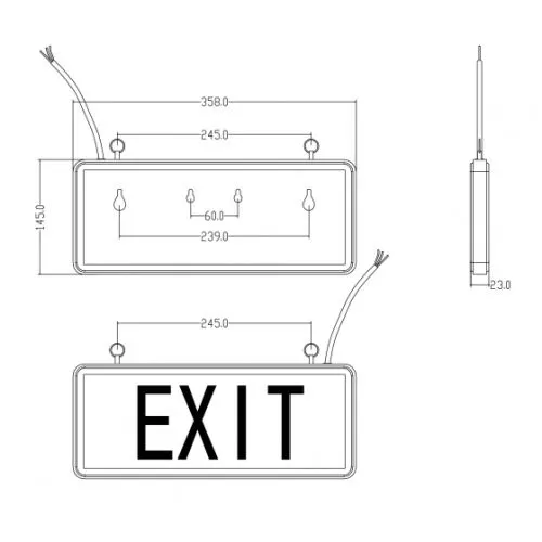 Светильник светодиодный SSA-101-1-20 3ч 3Вт ВЫХОД-EXIT универс. аварийный Б0044388