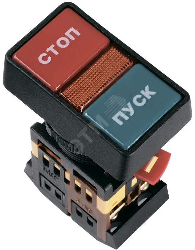 Кнопка PPBB-30N "Пуск-Стоп" d30мм 1з+1р 240В неон BBD21-PPBB-K51