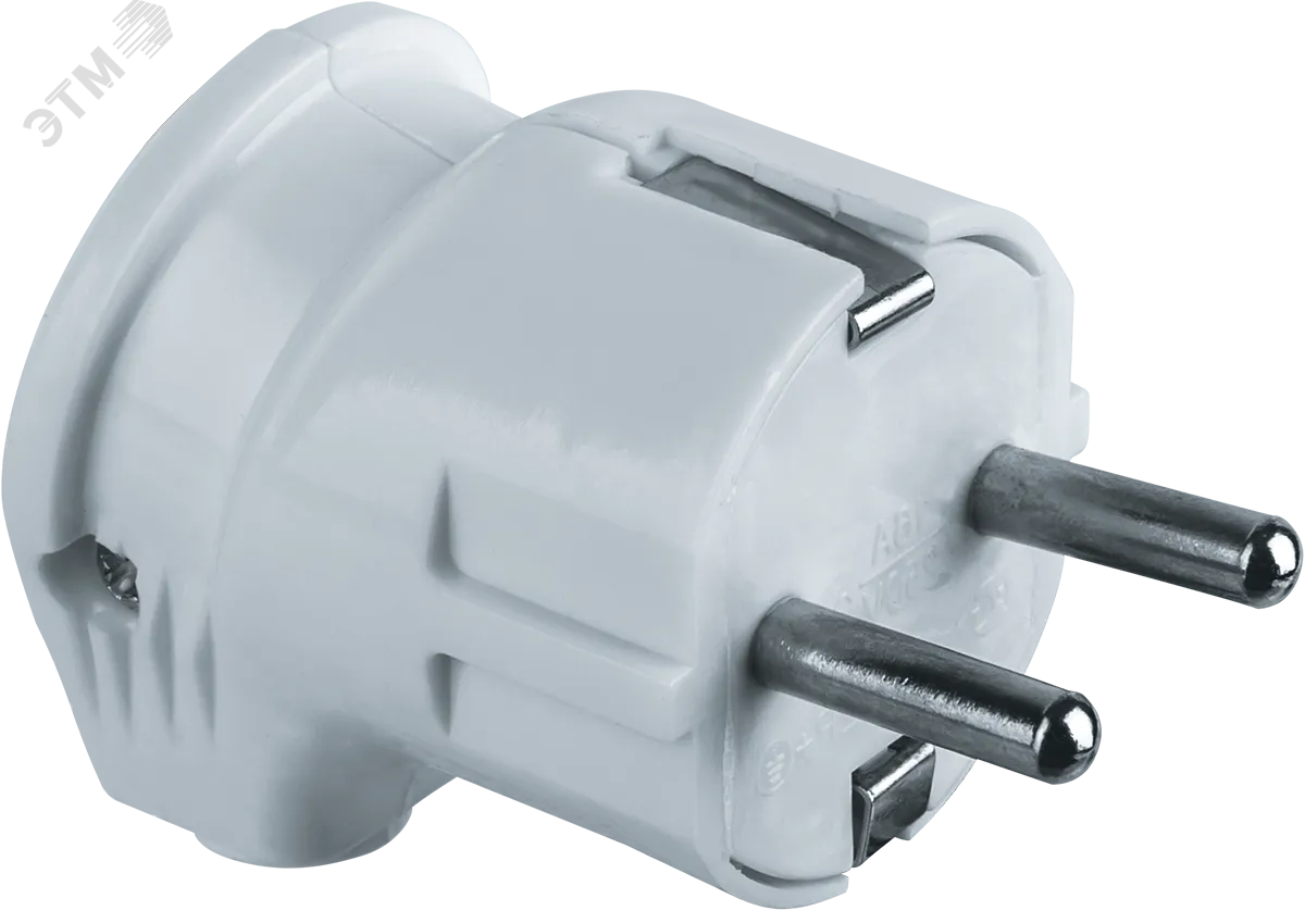 Вилка Navigator 61 362 NCA-PL04-16A-E-WH угловая с заземлением белая 20654