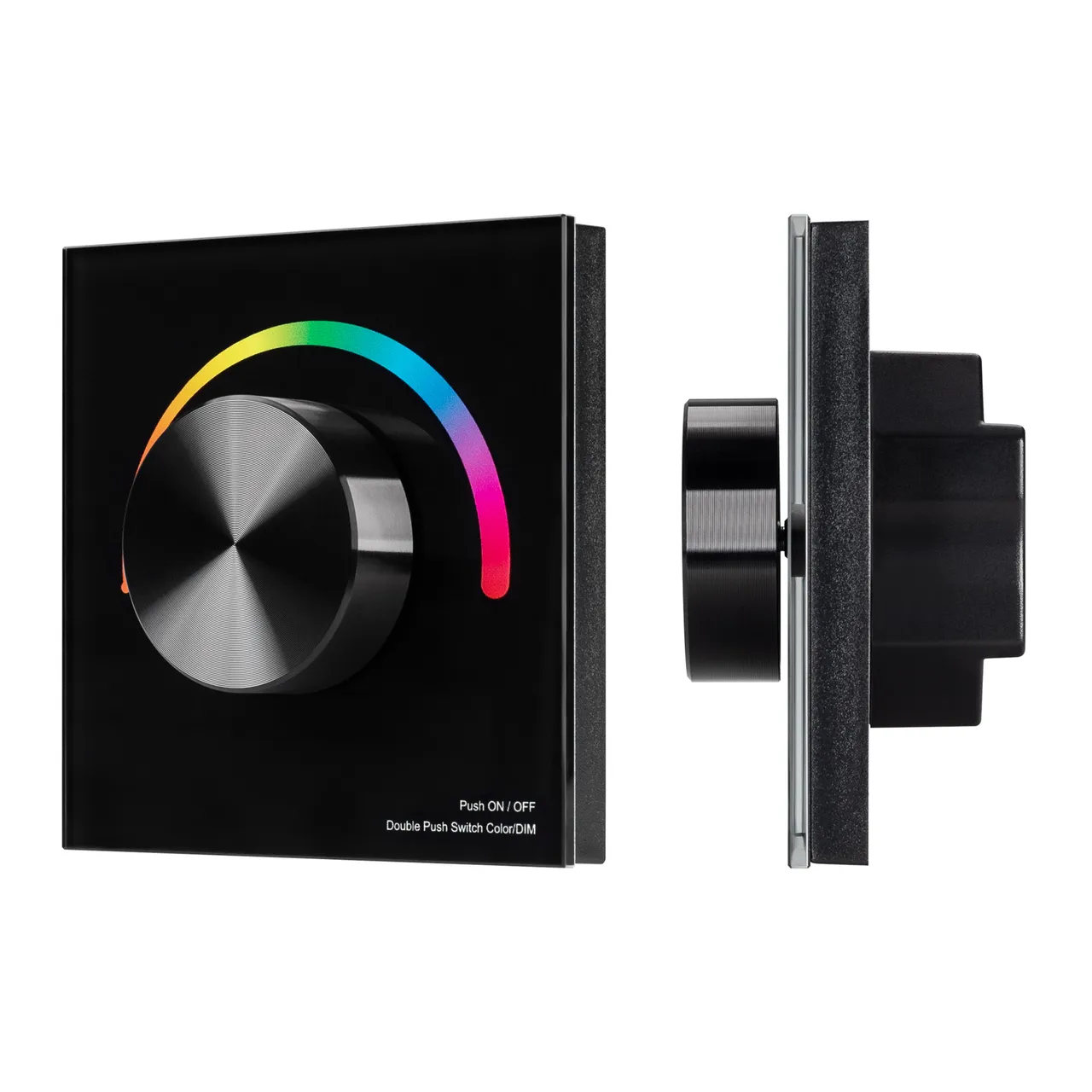 Панель SMART-P8-RGB-G-IN Black (12-24V, 3x4A, Rotary, 2.4G) 033763
