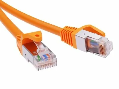 Патч-корд экранированный CAT6A F/UTP 4х2, LSZH, оранжевый, 10.0м RN6AFU4500OR