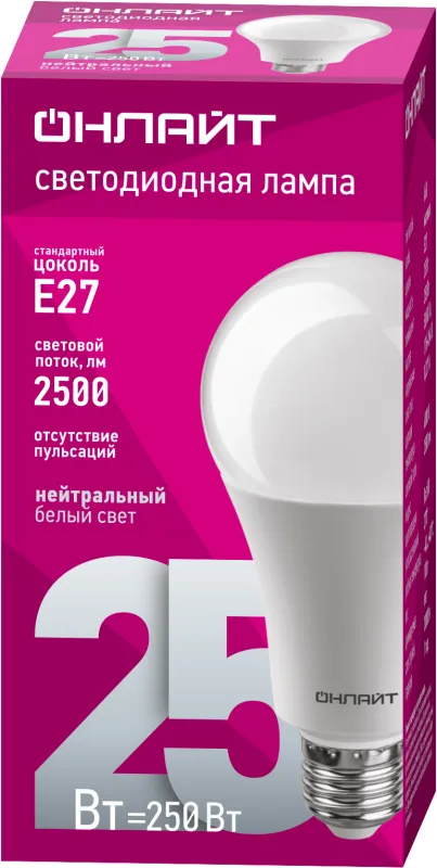 Лампа светодиодная 61 954 OLL-A60-25-230-4K-E27 25Вт 61954