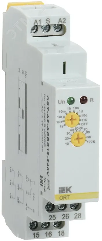 Реле задержки включения ORT. 2 конт. 12-240 В AС/DC ORT-A2-ACDC12-240V