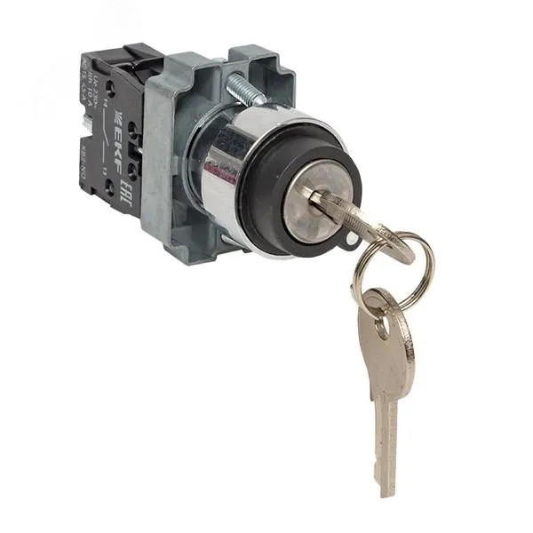 Переключатель BG21 2P с замком (не возврат.) NO xb2-bg21