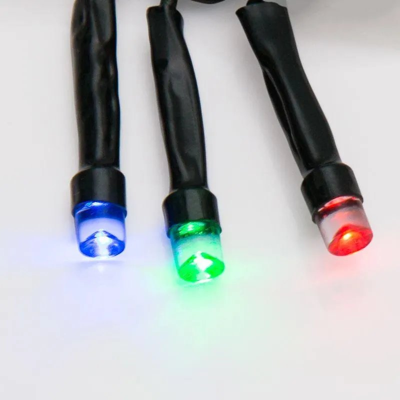 Гирлянда светодиодная "Твинкл Лайт" 20м 160LED мультиколор 10Вт 220-240В IP20 с контроллером 8 режимов провод ПВХ темн. зел. 303-119