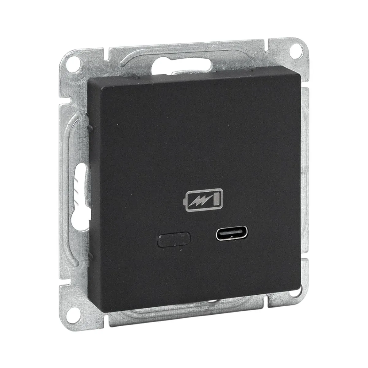 Механизм розетки USB-С, быстрая, ч-рная Эпика EKF UP1-SOB-USBCF