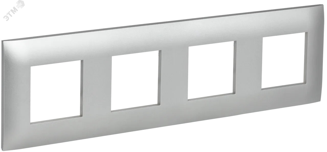 SKANDY Рамка 4-местная SK-F04S серебряный IEK SK-M42-K23