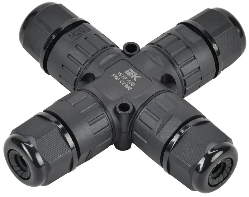 Коннектор кабельный герметичный WTP-108 3 PIN IP68 UWC10-X-024-3-68
