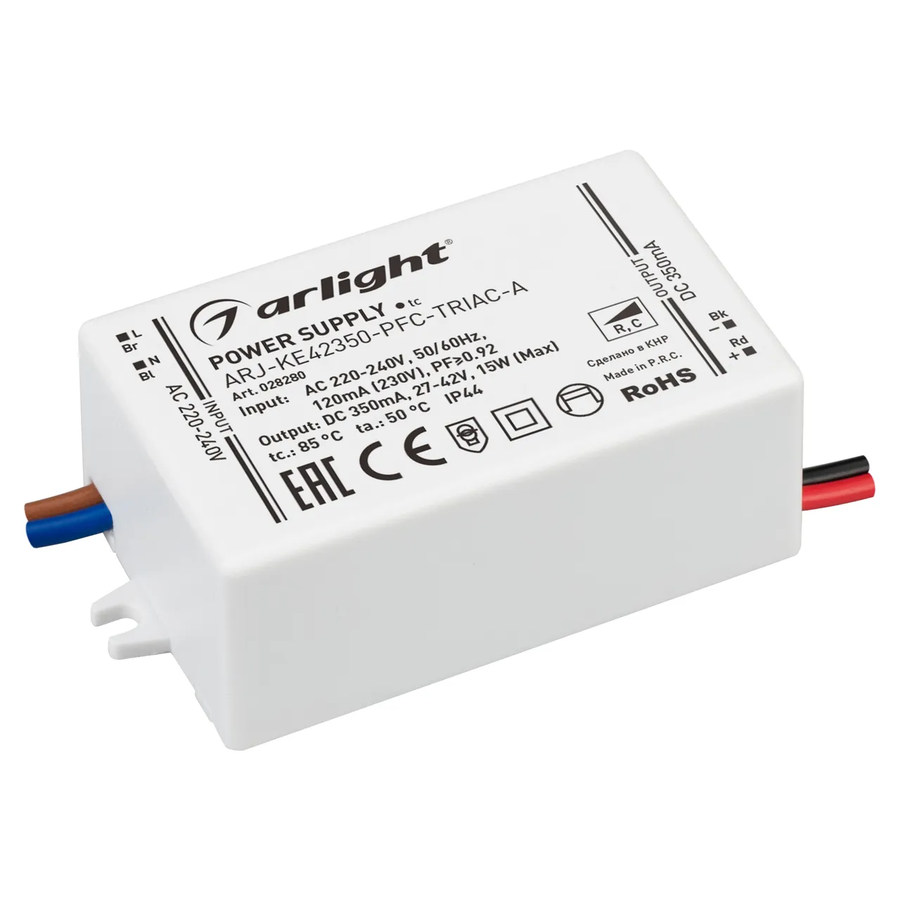 Блок питания ARJ-KE42350-PFC-TRIAC-A (15W, 350mA) 028280